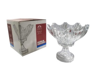  FRUTEIRA EM VIDRO COM PÉ 25CM