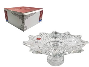 PRATO COM PÉ EM VIDRO 30X11CM