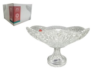 BOWL EM VIDRO COM PÉ 30X20CM